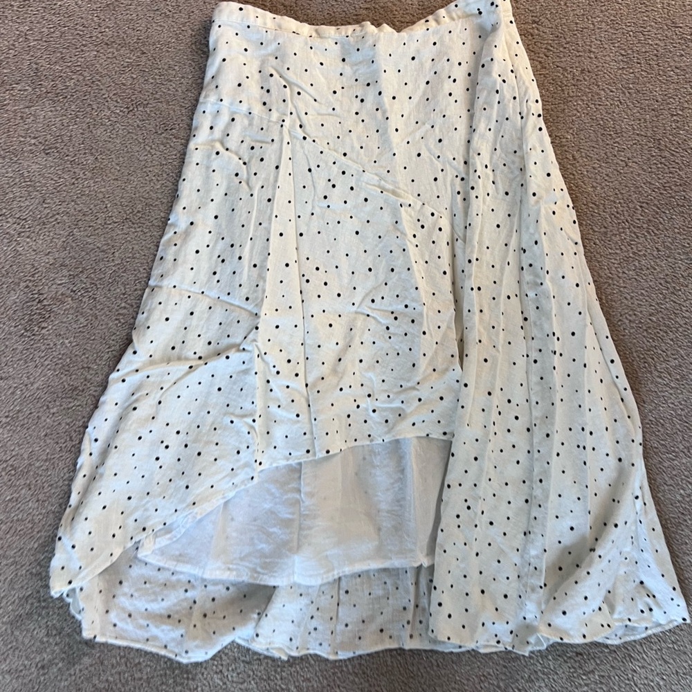 Polka dot midi skirt